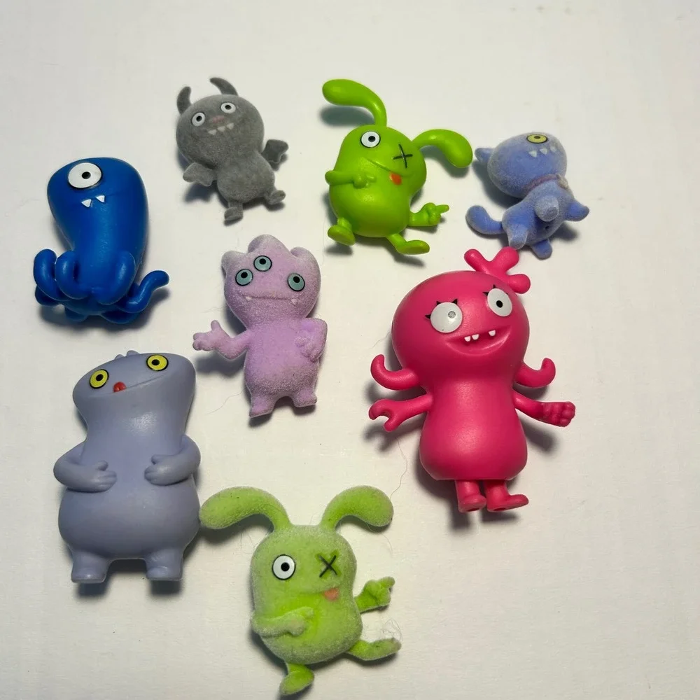 Hasbro UglyDolls‎ Mini Figures Lot of 8 Flocked and Vinyl Collectibles 2018